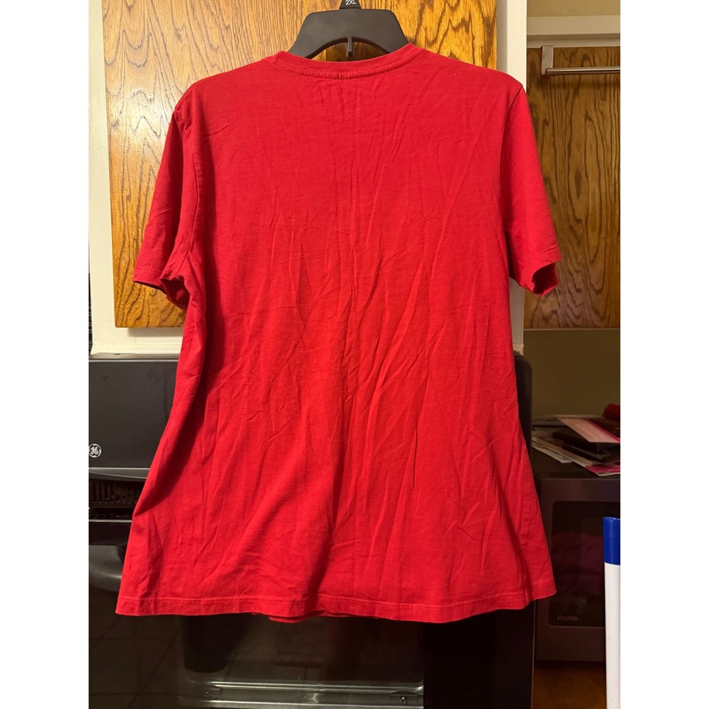 Margaritaville Christmas T-Shirt Womens XL Red Holiday Floral Graphic Cotton Tee - Picture 5 of 5